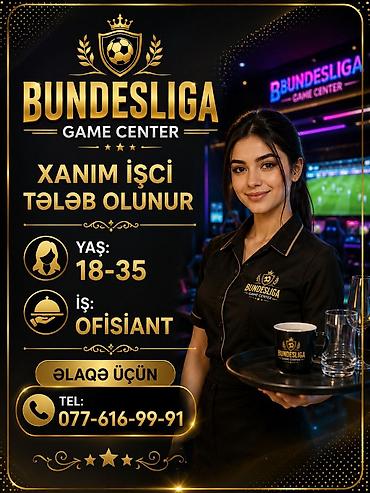Əməkdaş axtarışı (vakansiyalar): Ofisiant tələb olunur, 18-29 yaş — 1