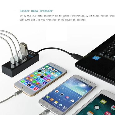 кожаный чехол iphone 5: USB 3.0 Hub 4 Port 3.0 HUB. Super Sürətl 5Gbps Sürətli ötürmə