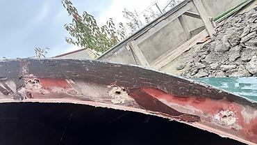 çardağ: Fiberglass manqal/qazebo dam örtüyü – dekorativ “şəbəkəli” formalı - — 2