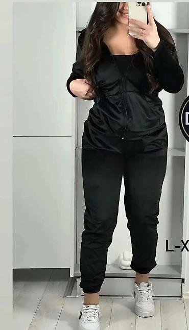 Gornji i donji deo: Ženski komplet trenerke – pliš/velur - Dvoddelni komplet: gornji deo — 4