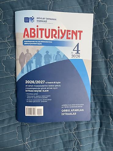 bilyard satılır: Məhsul: “Abituriyent” jurnalı – №4, 2026 Təsvir: - Nəşriyyat: Dövlət — 1