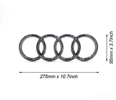 Auto delovi, gume i tjuning: Prednji znak Audi 27,5 x 9,5cm - crni sjaj. Zamenski znakovi Audi — 2