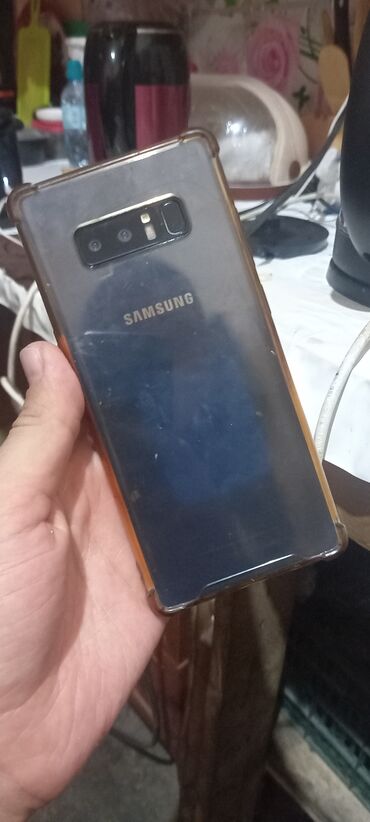 samsung телефоны: Samsung Galaxy Note 8, Колдонулган, 64 ГБ, түсү - Көк, 2 SIM