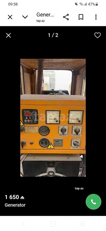 dizel saat: Generator – 30 kVA, 3 faza Texniki xüsusiyyətlər: - Güc: 30 kVA - — 1