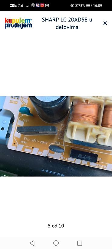 Aksesoari za TV i video: SHARP LC-20AD5E – delovi za TV Dostupni originalni moduli i — 6