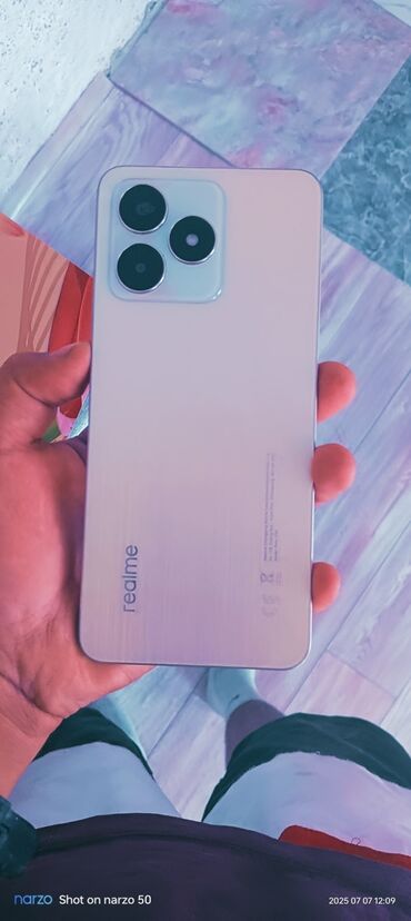 накопитель для буфера: Realme C53, Колдонулган, 256 ГБ, түсү - Боз, 2 SIM
