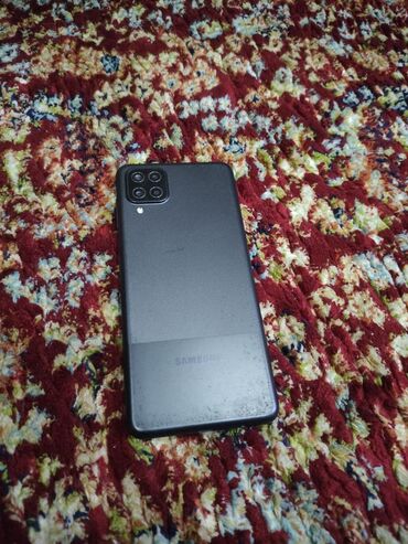 телефон а12: Samsung Galaxy A12, Б/у, 64 ГБ, цвет - Черный, 2 SIM