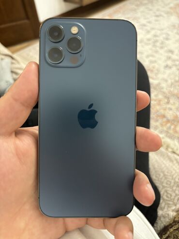 купить айфон 12 мини в бишкеке: IPhone 12 Pro, Б/у, 256 ГБ, Синий, Защитное стекло, Чехол, 100 %