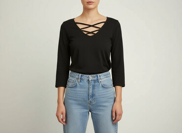 bluzki czarne basic: House, Women`s T-shirt, size M