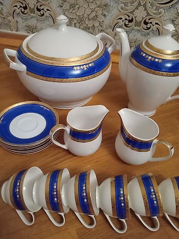 cay: Çay dəsti, rəng - Ağ, Farfor, Türkiyə — 1