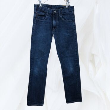 детские утепленные штаны: Джинсы и брюки, цвет - Синий, Б/у