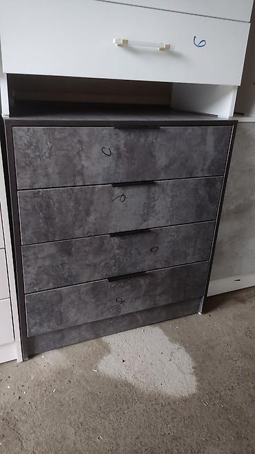 Комоды для одежды: Комод для одежды, Новый, С зеркалом, ЛДСП, цвет - Белый, Серебристый, Синий, Бесплатная доставка — 9