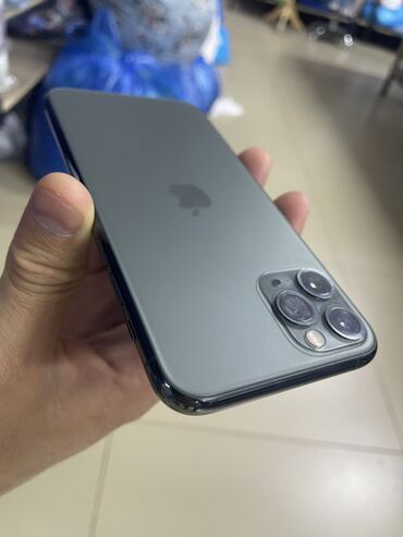 Apple iPhone: IPhone 11 Pro, Б/у, 256 ГБ, Alpine Green, Зарядное устройство, Защитное стекло, Чехол, 87 %