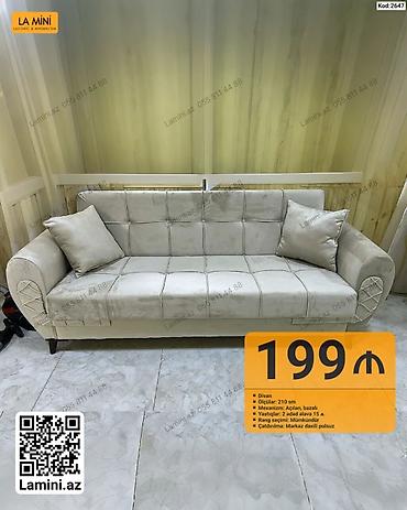 generator az: Divan – Kod: 2647 - Ölçü: 210 sm - Mexanizm: açılan, bazalı - — 1