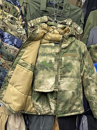 зимние мужские свитера: Тёплая тактическая куртка с камуфляжным принтом - Материал верха — 2