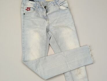 biały sweterek 146: Spodnie jeansowe, Pepperts!, 11 lat, 146, stan - Dobry