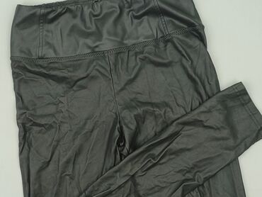 skórzane spódnice i botki: Leggings Eco-leather for women, size M (EU 38)