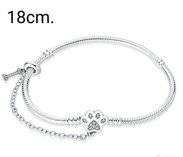 srebrne mindjuse zvezdice: Charm bracelet, Pandora, Material: Cubic zirconia