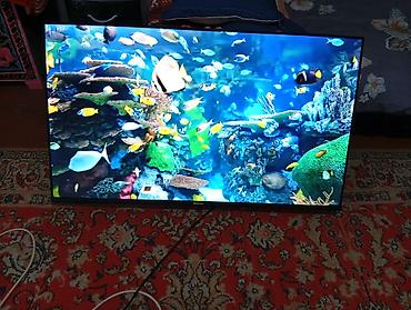 led свет: Телевизор Hisense, диагональ примерно 50–55". Тонкие рамки, плоская — 2