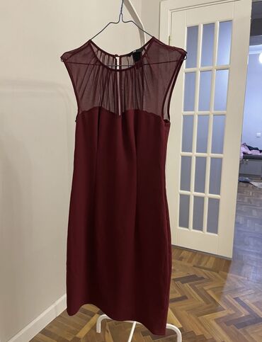красные вечерние платья: Вечернее платье, Коктейльное, Короткая модель, Без рукавов, S (EU 36)