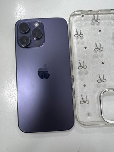 айфон 14 про мкс: IPhone 14 Pro Max, Колдонулган, 128 ГБ, Deep Purple, Каптама, 87 %