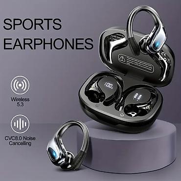 Yeni Simsiz (Bluetooth) Qulaqcıqlar, rəng - Qara