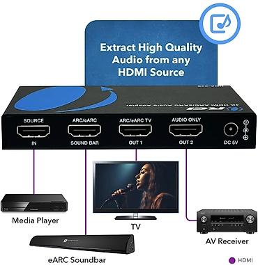 av hdmi adapter: HDMI-dən səs çıxarıcı/adapter – 4K HDMI Audio Adapter (ARC/eARC — 1
