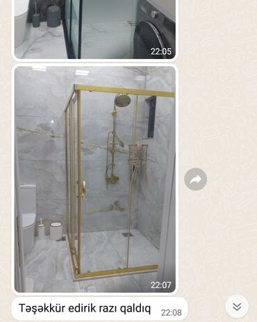 Duş kabinaları, arakəsmələr: Yeni Arakəsmə, Künc üçün, Pulsuz çatdırılma, Ünvandan götürmə — 8