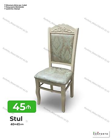 Klassik dizaynlı yumşaq oturacaqlı stul - Ölçü: 40 × 45 sm - lalafo.az -da Klassik dizaynlı yumşaq oturacaqlı stul - Ölçü: 40 × 45 sm -
