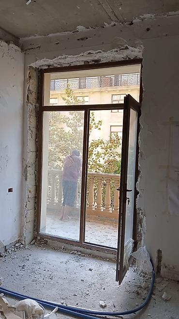 Pəncərə ustası xidmətləri: Plastik Pəncərələr Satılır - Laminat Ağ şəhərdə təzə binadan səliqəli — 4
