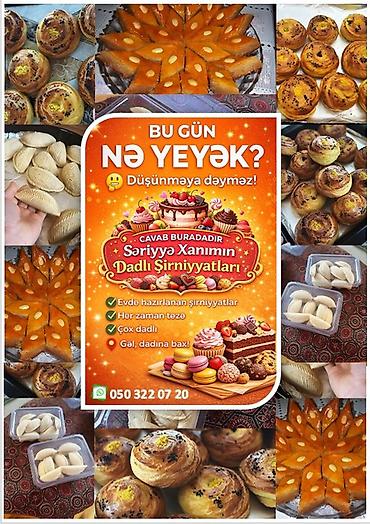 cay servisi: Məhsul: Ənənəvi ev istehsalı şirniyyat və çörək məmulatları Təsvir: - — 5