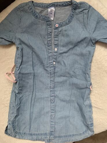 джинсовая сарафан платье: Детское платье, цвет - Голубой, Б/у