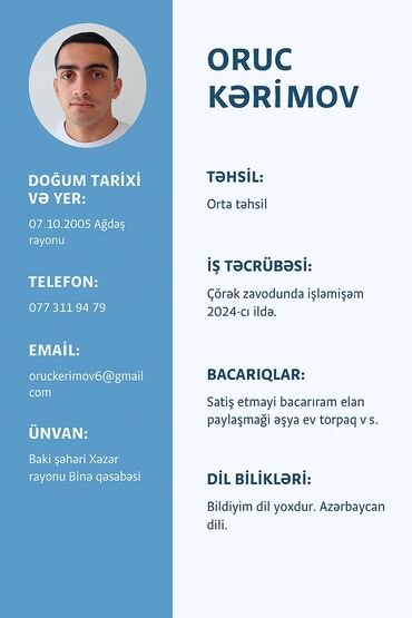 taxta işi: Satış meneceri işi axtarıram. əsas bacarığım alqı satqı dı. ev torpaq