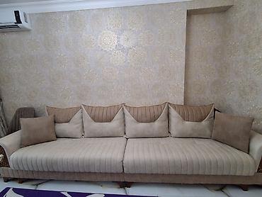 Диваны: Bej rəngli geniş divan - Ölçü: təxminən 3 metr uzunluq (6 böyük — 5