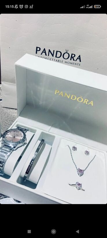 Наборы украшений: Люкс качество от Pandora, носила серьги и цепочку 2 раза, часы и