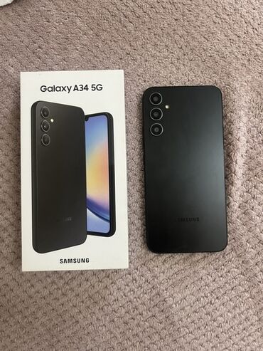 6d mark 2: Samsung Galaxy A34 5G, 128 GB, rəng - Qara