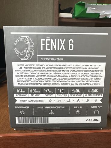 garmin enduro: Часы Garmin модель fenix 6, в отличном состояние без царапин