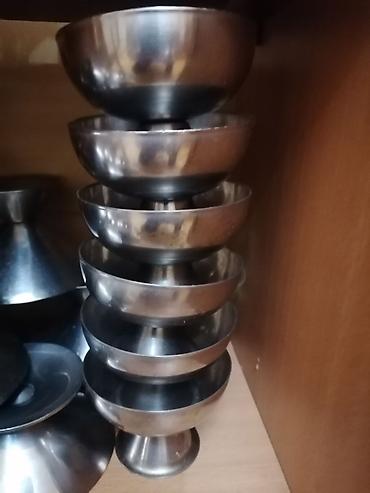 tiganj za palacinke pepco: Set od metalnih posudica na stalku – za sladoled, deserte i — 3