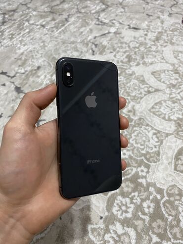 Apple iPhone: IPhone X, Новый, 64 ГБ, Space Gray, Защитное стекло, Чехол, 100 %