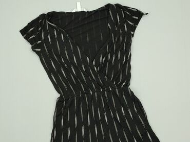 czarne t shirty oversize z nadrukiem: Kombinezon Damski, H&M, XS, stan - Bardzo dobry