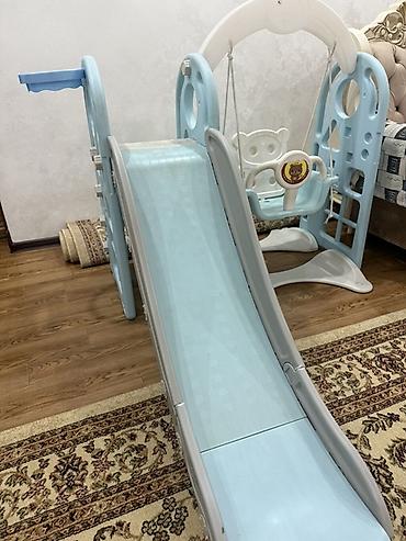каркасный батут: Детский игровой комплекс для дома: горка + качели - Комплектация — 1