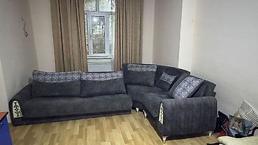divanlar yeni: Künc divan dəsti 2 nin 3ə açılır,bazalı– tünd boz rəng, yumşaq — 1