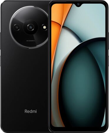 охлаждение для телефона: Redmi, Redmi A3, Колдонулган, 128 ГБ, түсү - Кара, 2 SIM