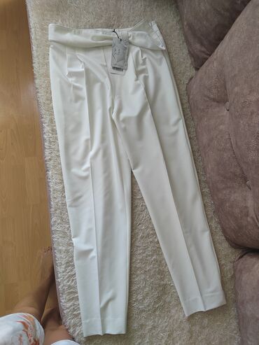 pantalone s: XL (EU 42), Visok struk, Ravne nogavice