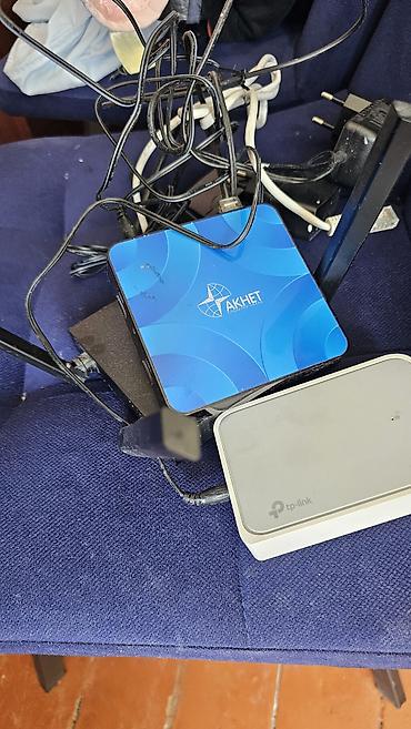 сетевой хаб: Сетевой комплект для дома/офиса: Рабочий 1) Wi‑Fi роутер TP‑Link с — 1