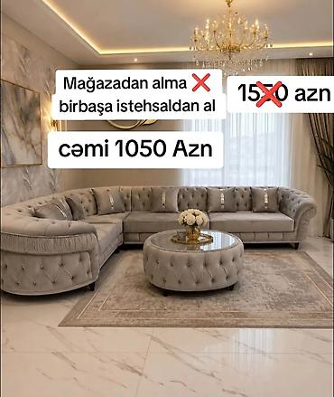 armud puf: Lüks bucaq-divan dəsti - Üslub: klassik-zelim və modern interyerə — 1