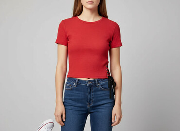 bluzki prążkowane krótki rękaw: FB Sister, Women`s top, size 2XS