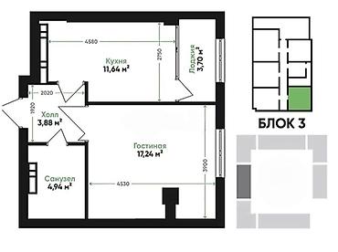 Продажа квартир: 1 комната, 41 м², Элитка, 2 этаж, Евроремонт — 17