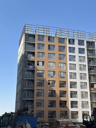 1 комнатная квартира без мебели: 1 бөлмө, 53 кв. м, 108-серия, 8 кабат, ПСО (өзү оңдоп түзөтүп бүтүү үчүн)