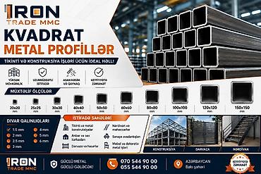 4x4 profil: Düzbucaqlı, Dəmir Profil, şveller, 40x80 mm, Qalınlıq: 3 mm, Yeni, Ödənişli çatdırılma, Ünvandan götürmə, Pulsuz çatdırılma — 5